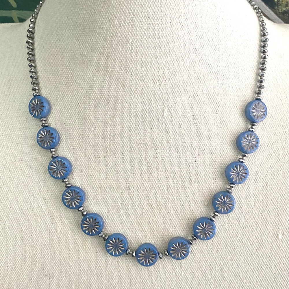 Sundance Periwinkle Ceramic & Silver Necklace